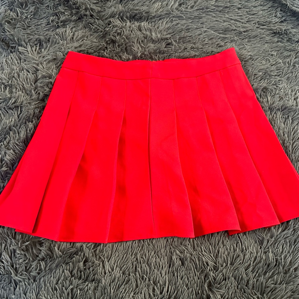 Red skort. Worn once.